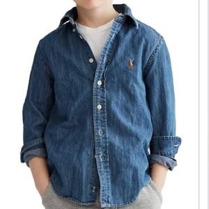 Ralph Lauren Kids Long Sleeve Jean Shirt